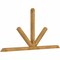 Ekena Millwork Saratoga Rough Sawn Timber Gable Bracket, Western Red Cedar, 108"W x 54"H x 4"D x 4"F, 12/12 Pitch GBW108X54X0404SAR00RWR - alternate 2